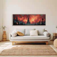 Cathedral Beneath a Burning Sky