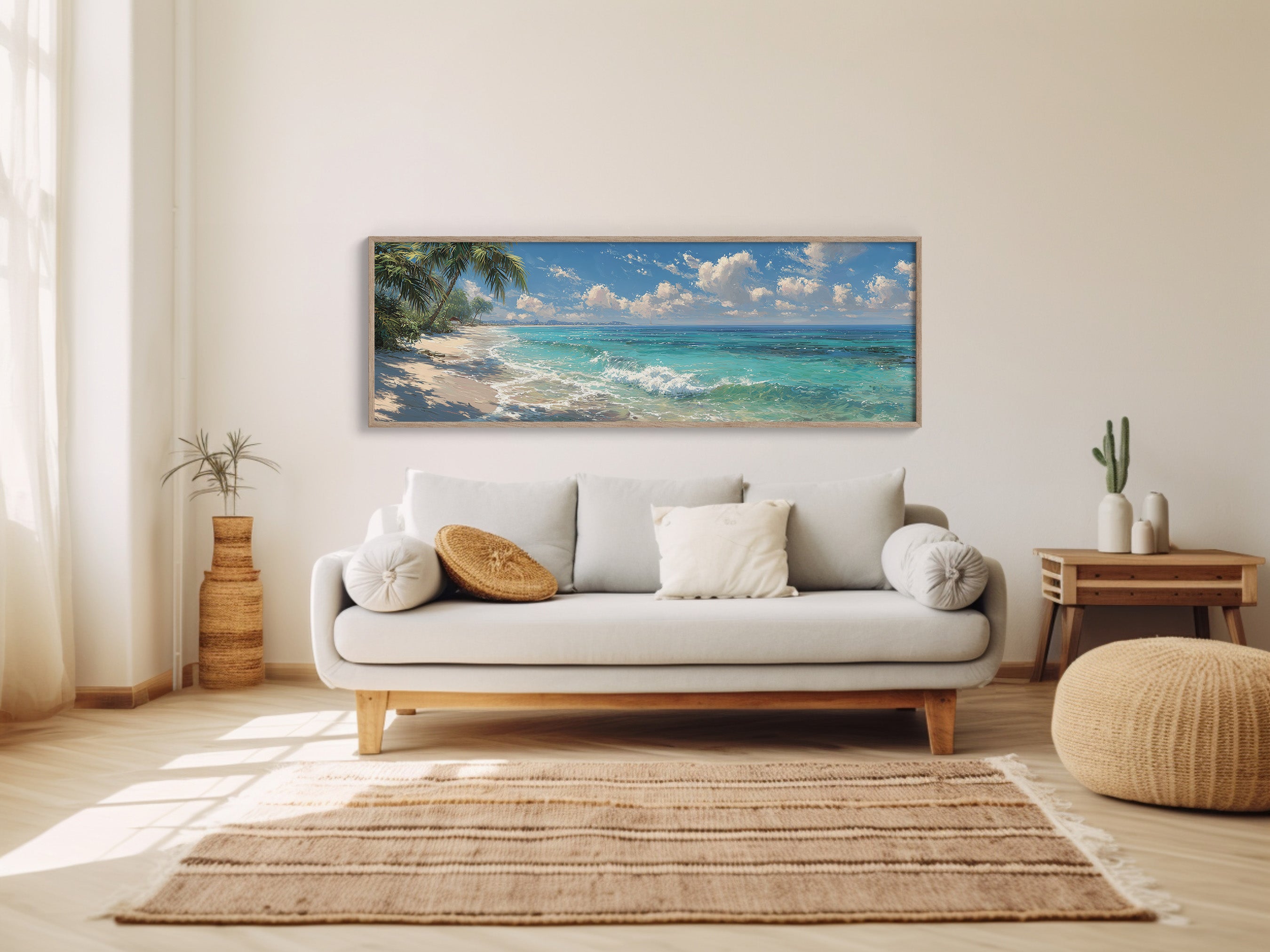 Waves Along a Sunlit Shore