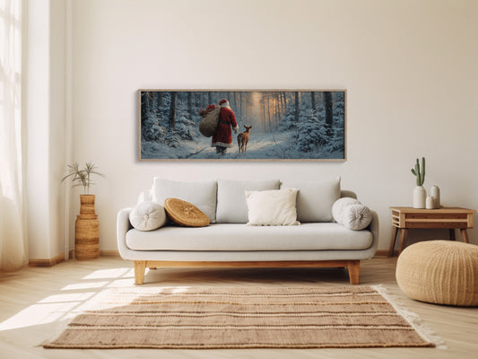 Santa’s Quiet Walk Through Winter Pines