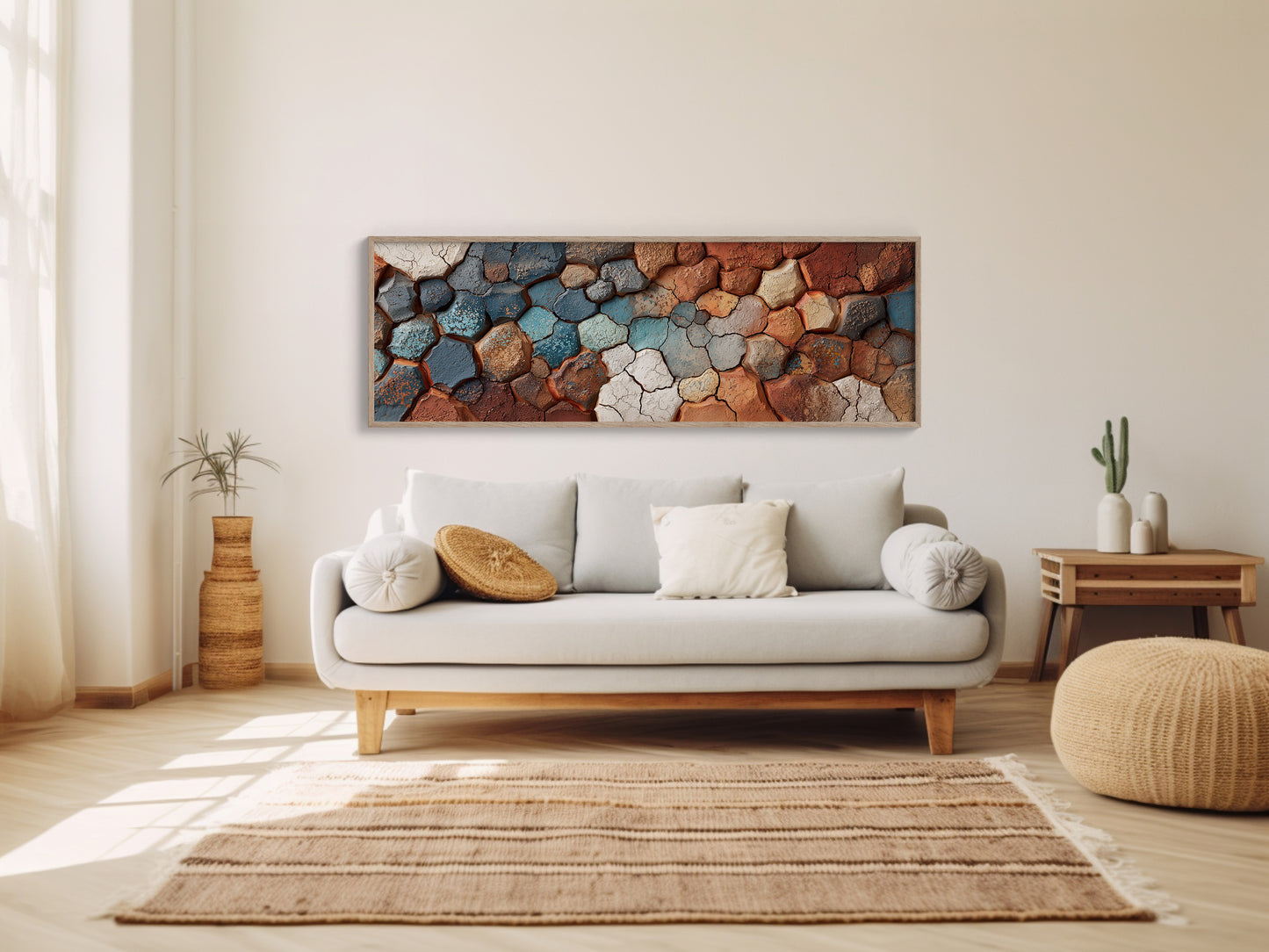 Cracked Earth Mosaic in Desert Tones