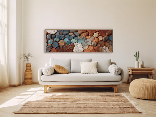 Cracked Earth Mosaic in Desert Tones