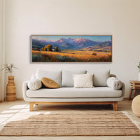 Golden Fields Beneath Mountain Peaks