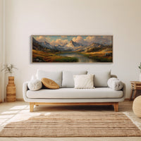Golden Valley Beneath Alpine Peaks