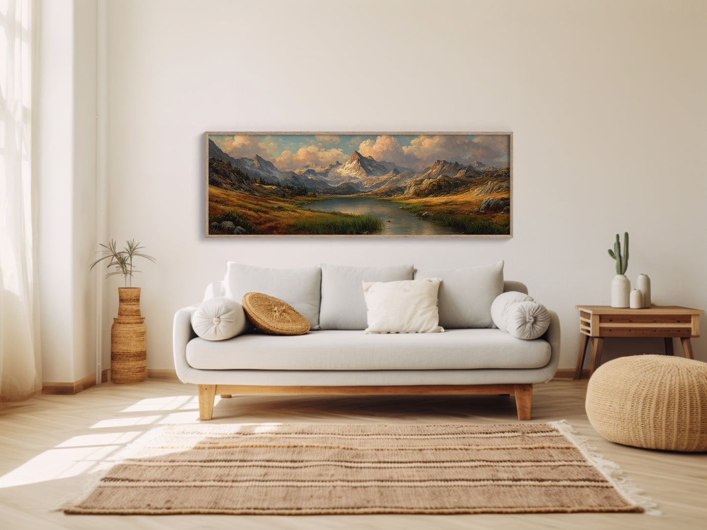 Golden Valley Beneath Alpine Peaks
