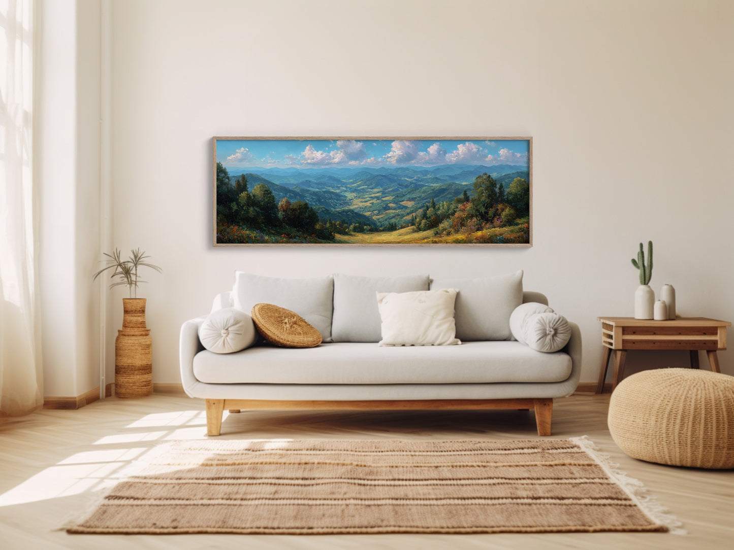 Sunlit Valley Beneath Endless Blue
