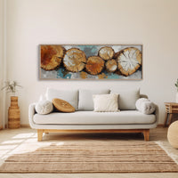 Rustic Wood Log Cross Section Wall Art
