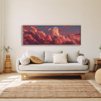 Crimson Clouds At Golden Sunset