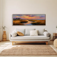 Golden Marsh Beneath A Painted Sky