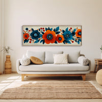 Bold Blooms in Autumn Blue