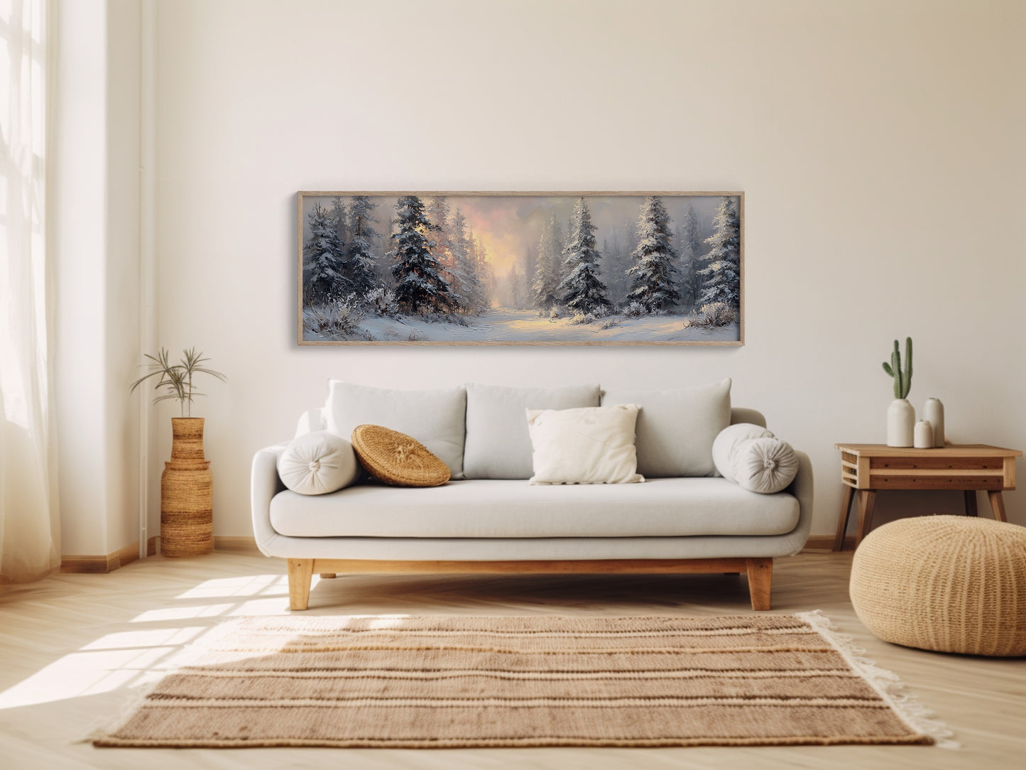 Winter Light Through Silent Pines
