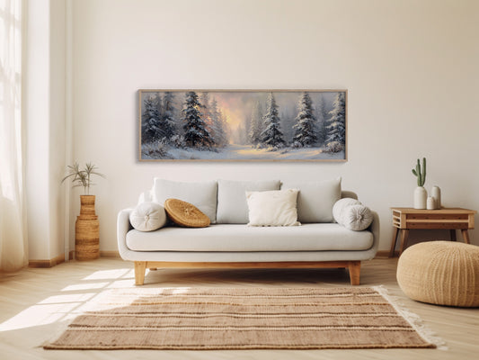 Winter Light Through Silent Pines