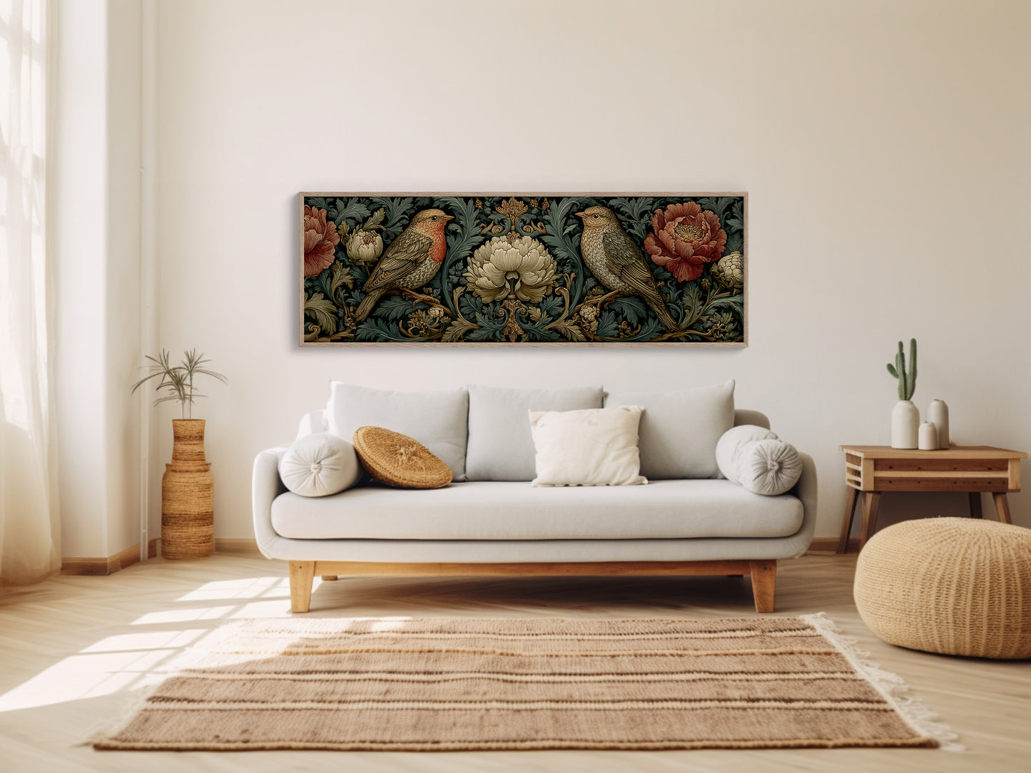 Songbirds Among Baroque Blooms