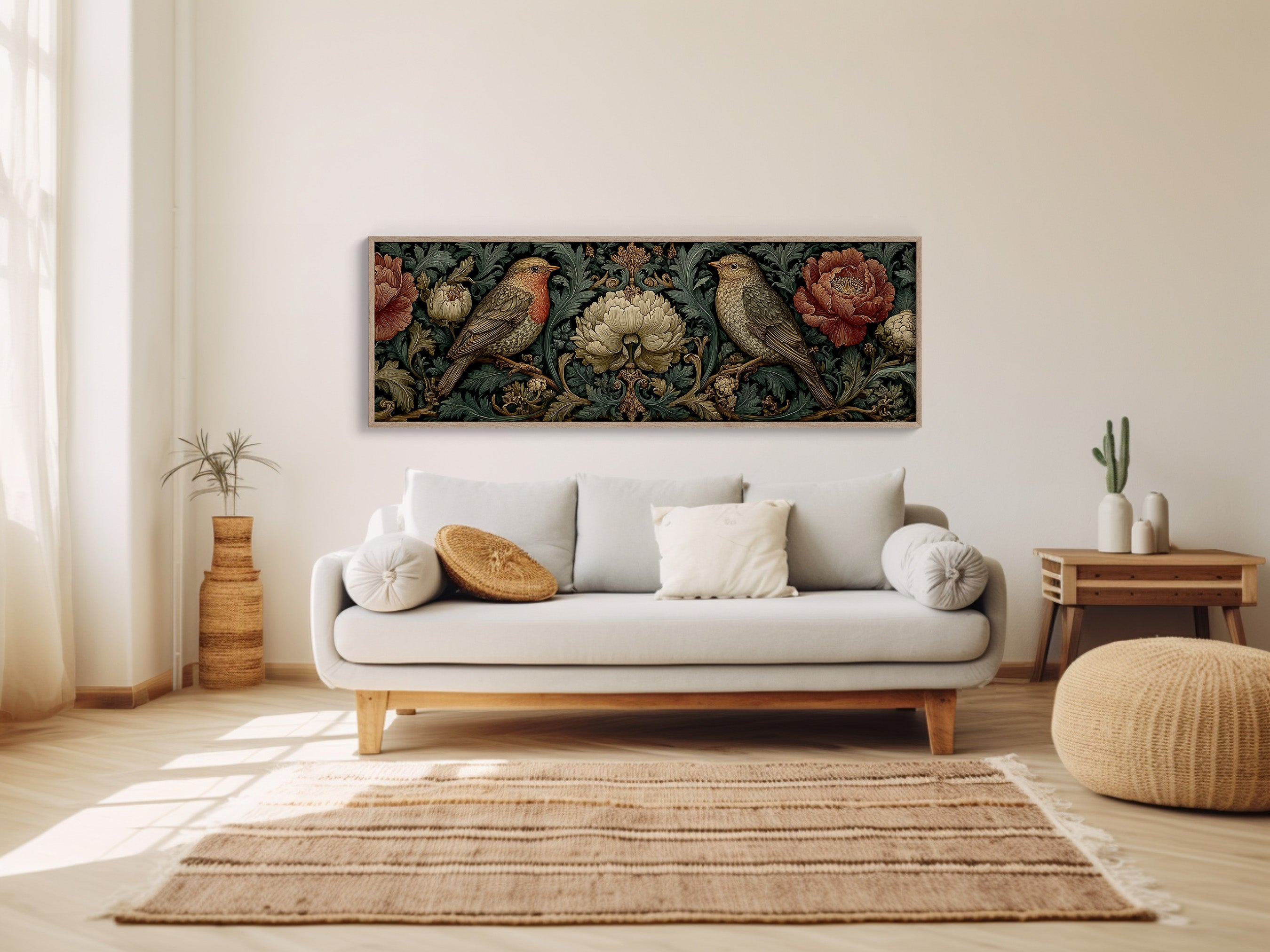 Songbirds Among Baroque Blooms