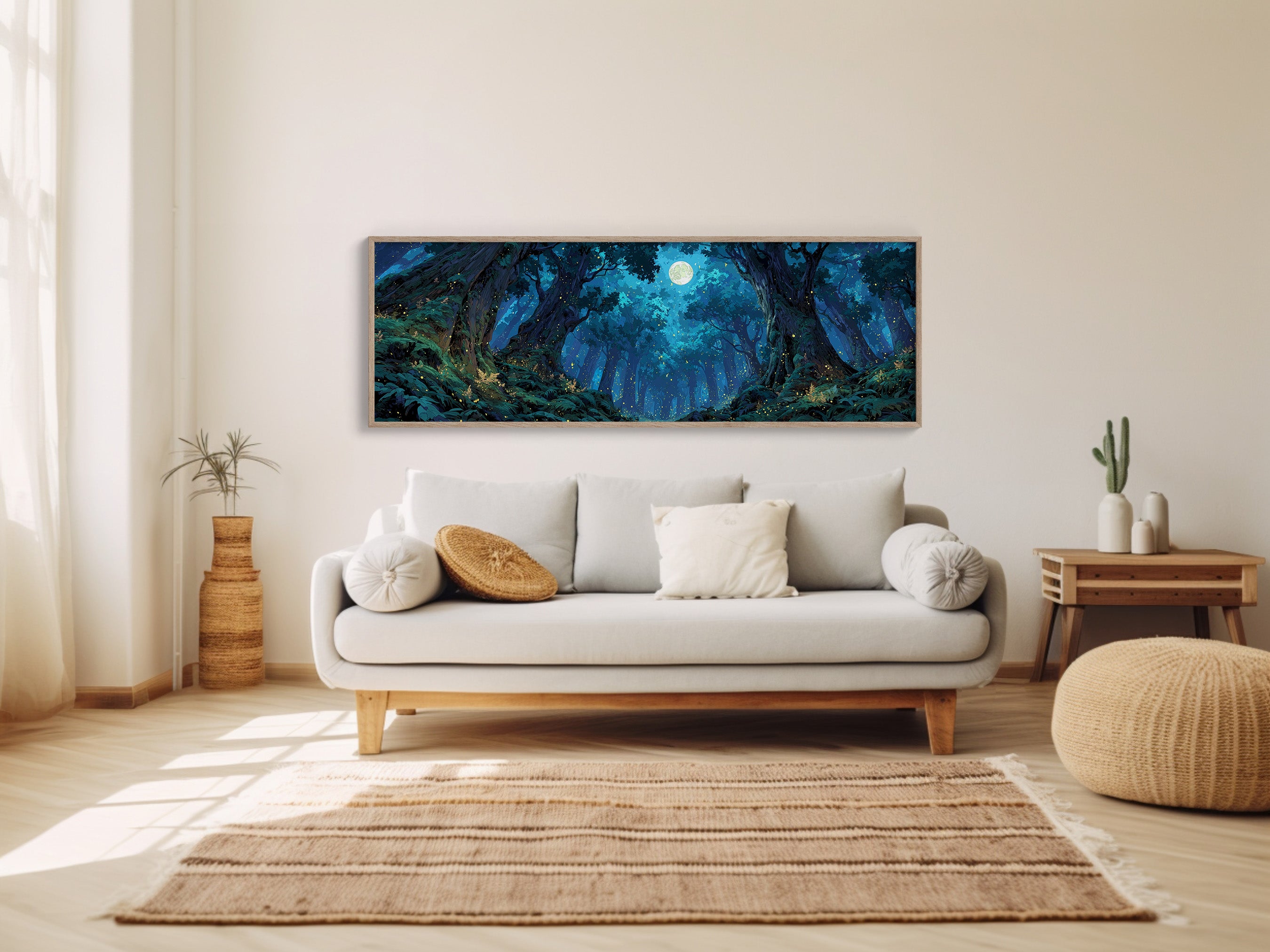Moonlit Enchanted Forest Path