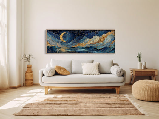 Celestial Moonlit Waves
