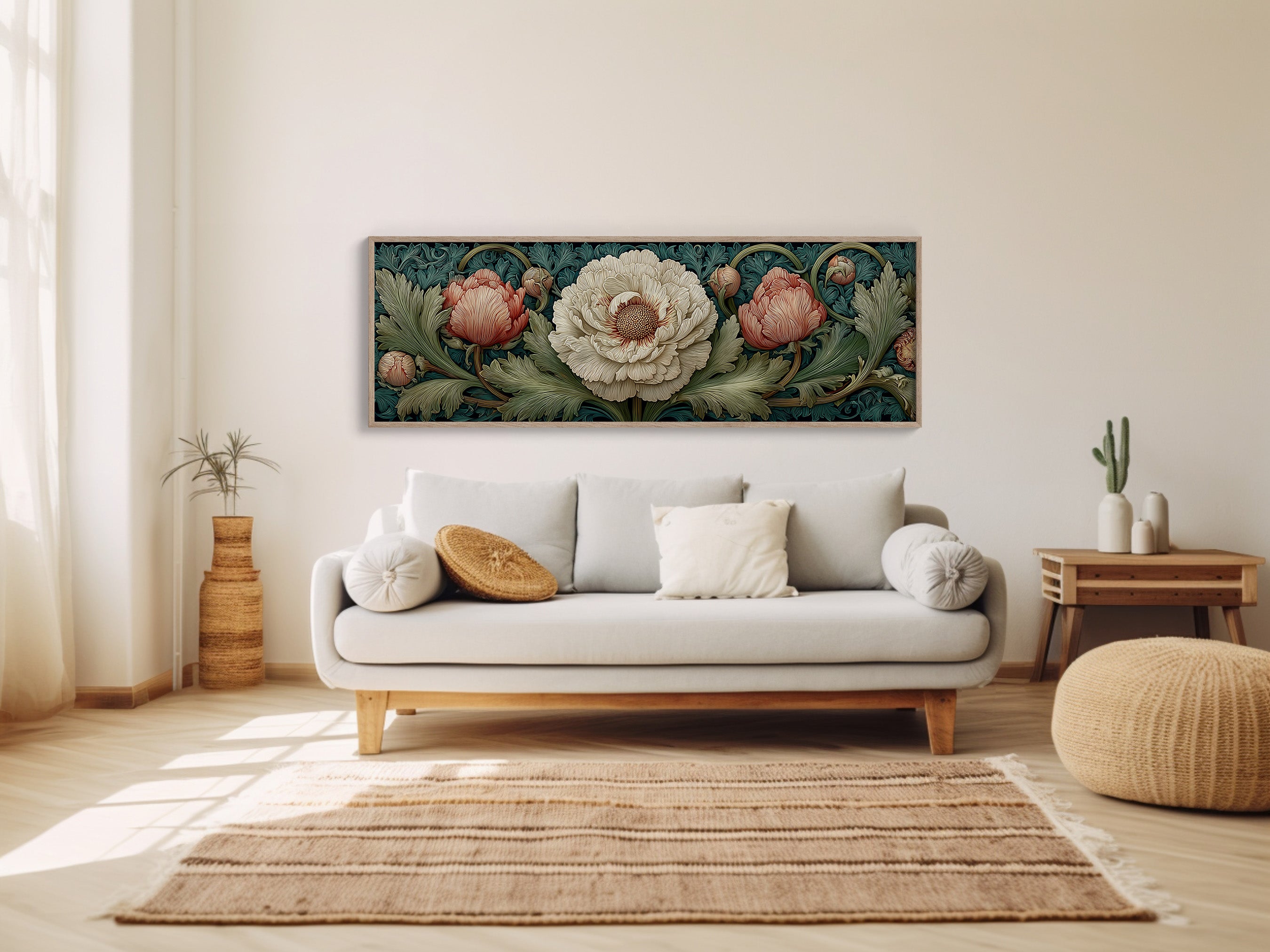 Vintage Peony Blooming Garden