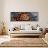 Wood Grain Tree Rings Rustic Macro Wall Art