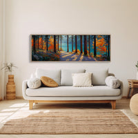 Autumn Forest Path Overlooking Turquoise Lake
