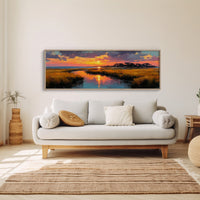Golden Marsh Sunset Reflections