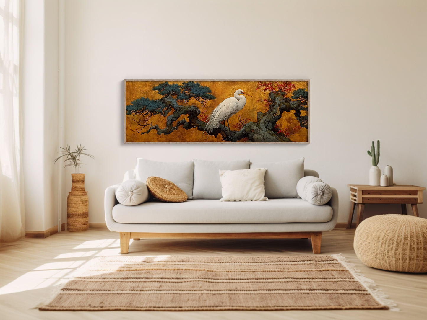 Heron Among Golden Pines