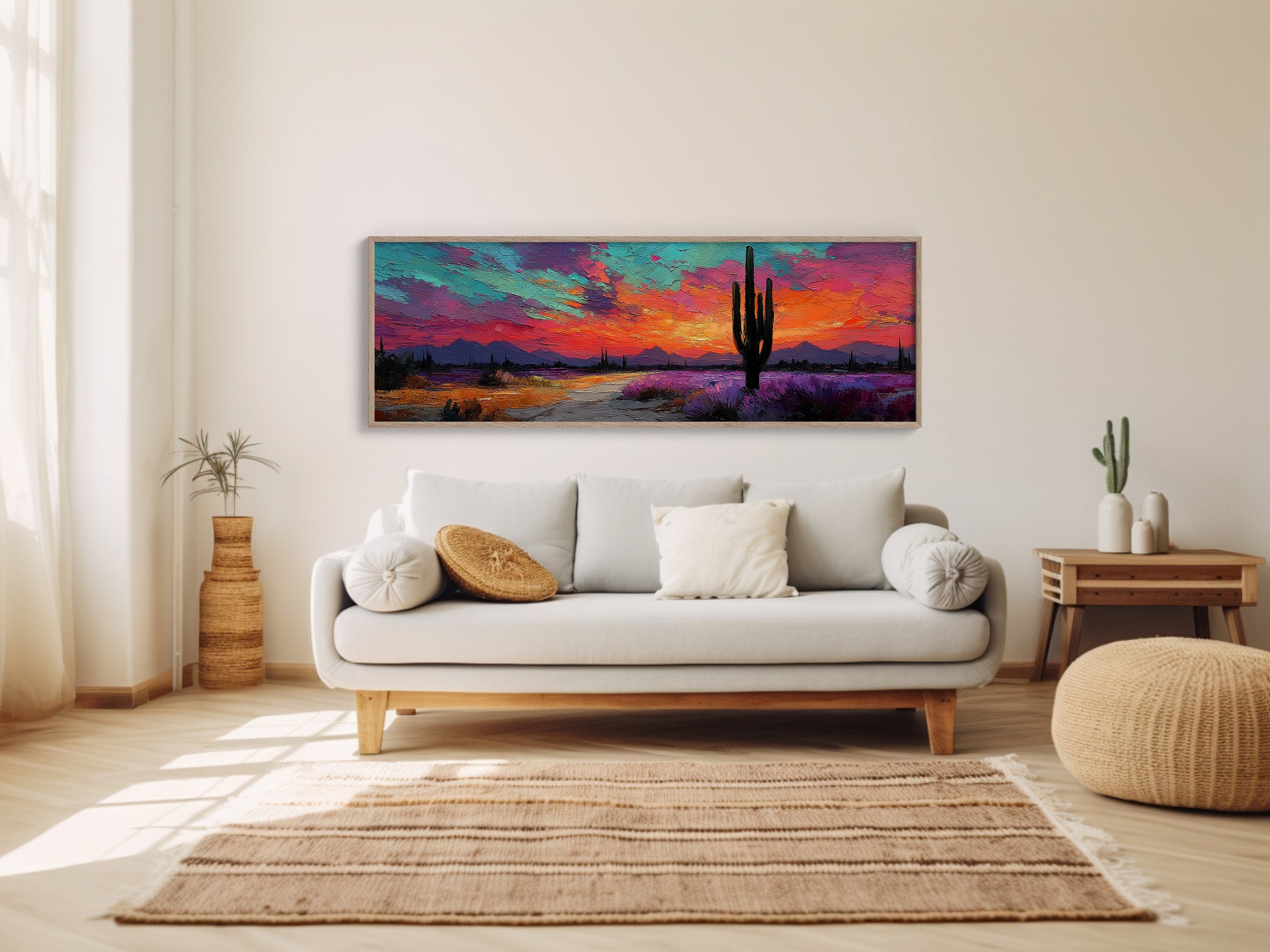 Neon Dust Over Desert Twilight
