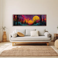 Moonrise Through Painted Fire