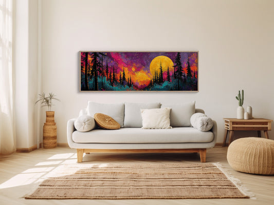 Moonrise Through Painted Fire