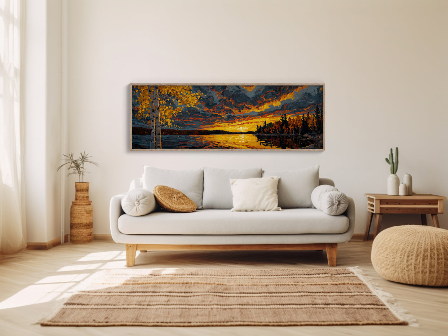 Sunset Across the Autumn Lake