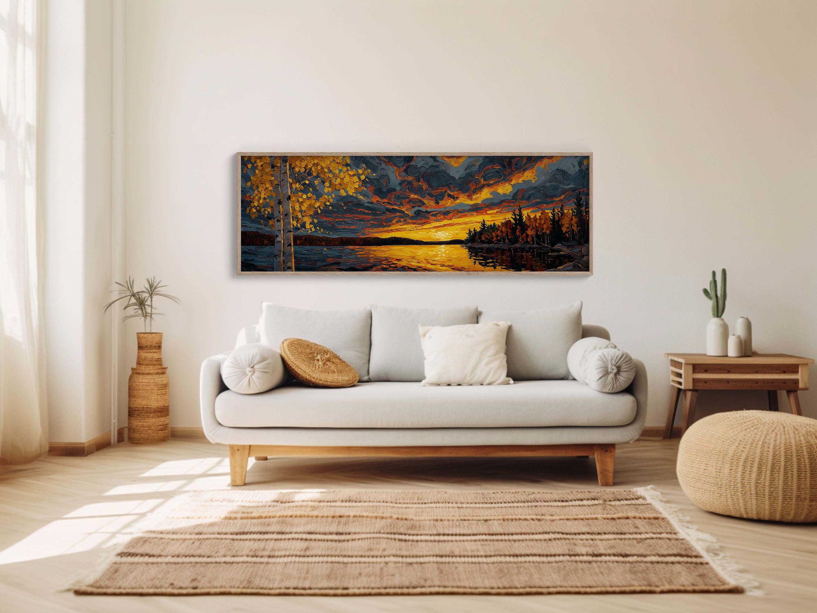 Sunset Across the Autumn Lake
