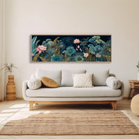 Lotus Garden Under Midnight Blue