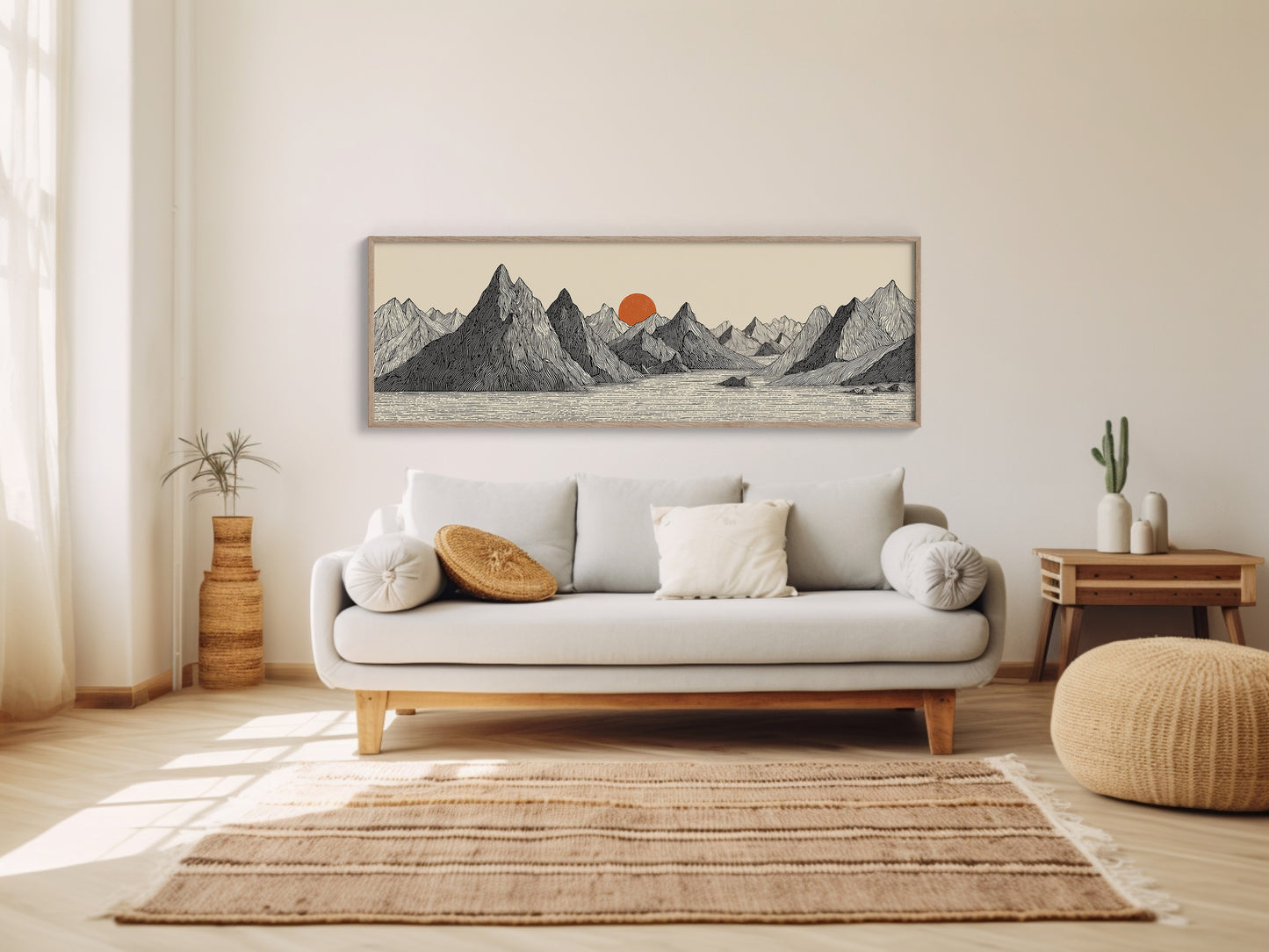 Sun Rises Over Carved Peaks