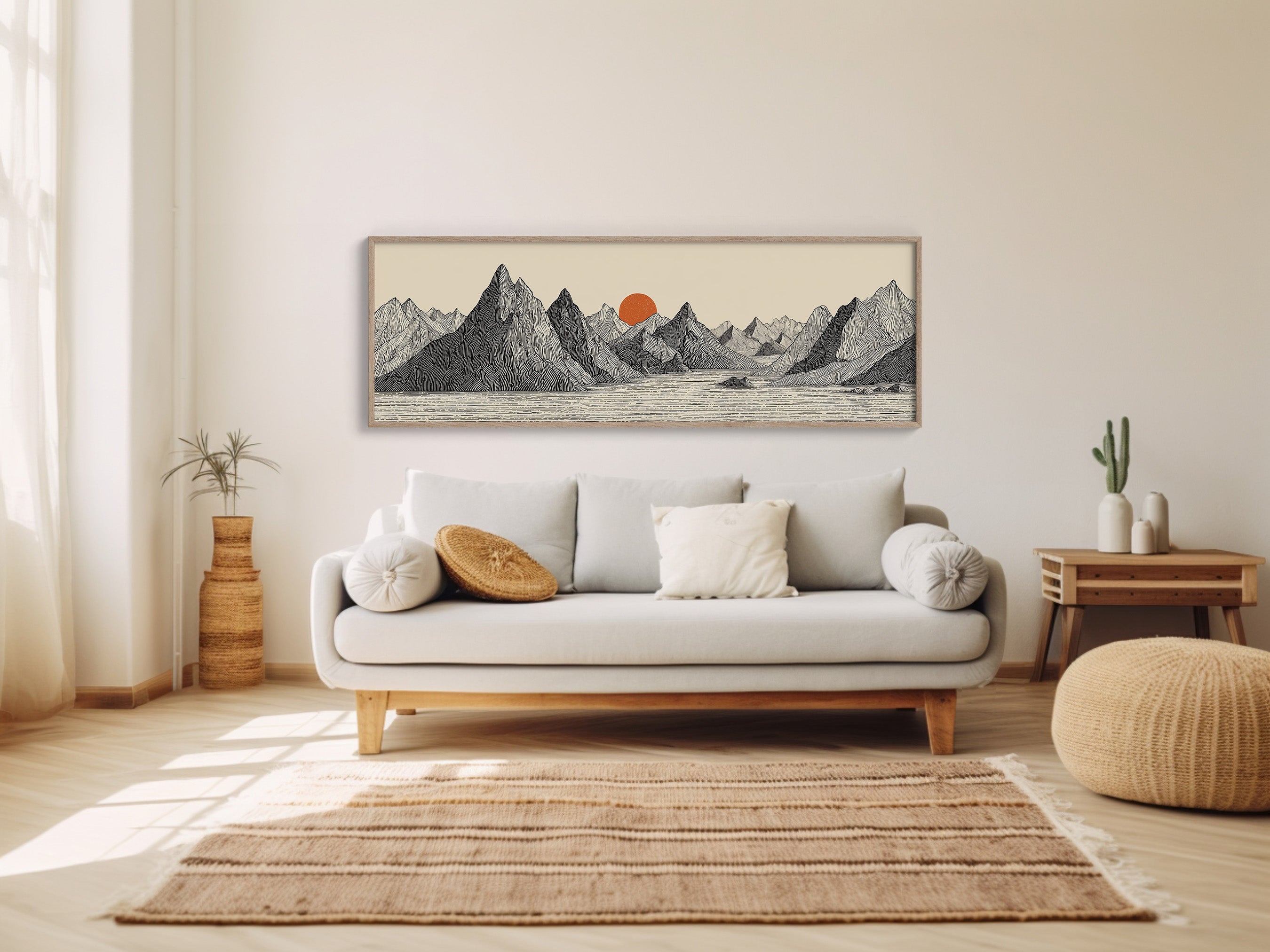 Sun Rises Over Carved Peaks