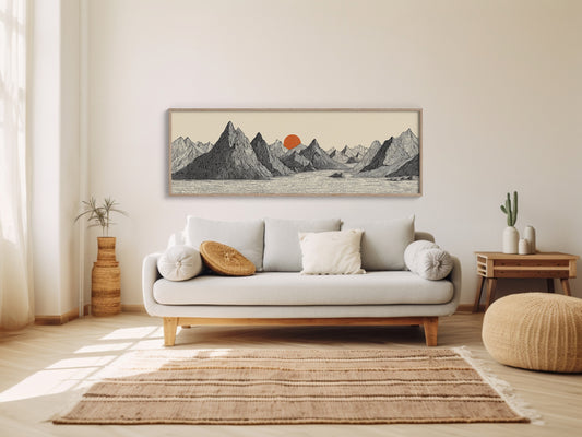 Sun Rises Over Carved Peaks