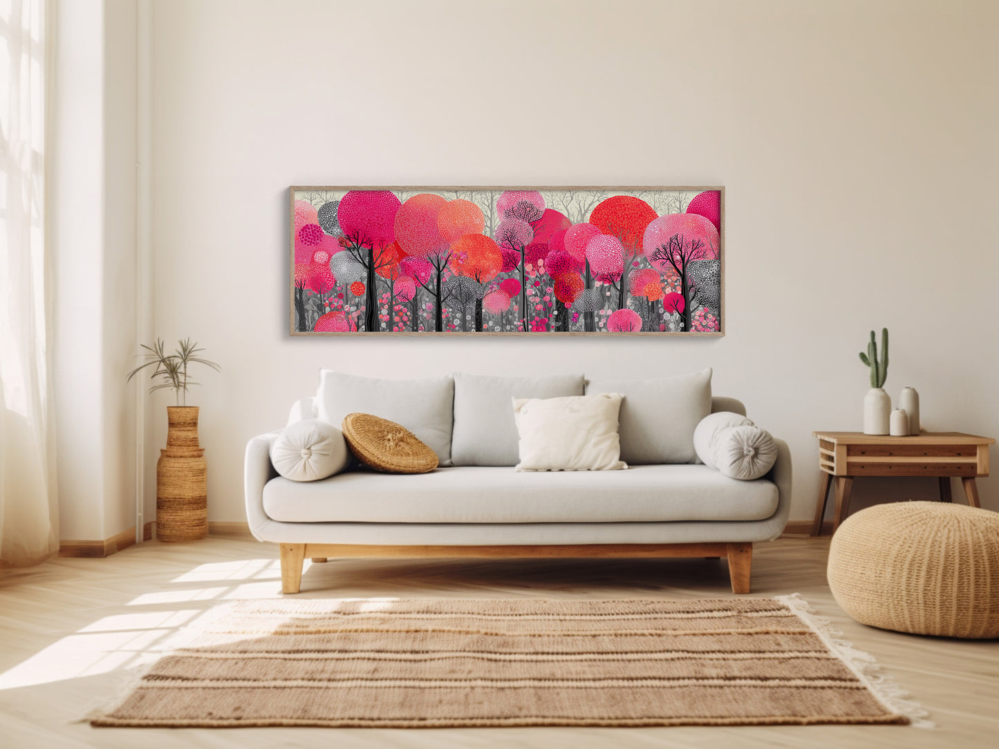 Blossoms in a Crimson Forest