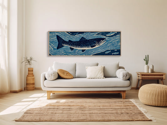River Drift Beneath Blue Currents