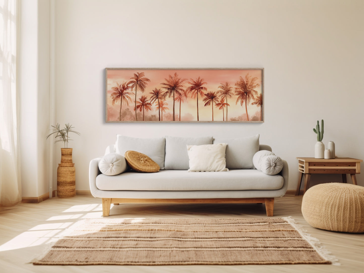 Palms in a Peach-Tinted Breeze