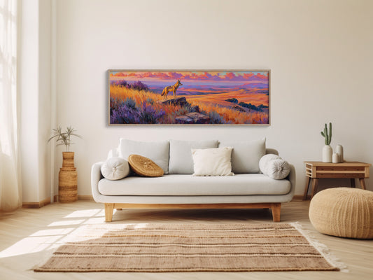 Coyote Standing in Painted Dawn