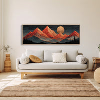 Copper Moonrise Over Ember Peaks