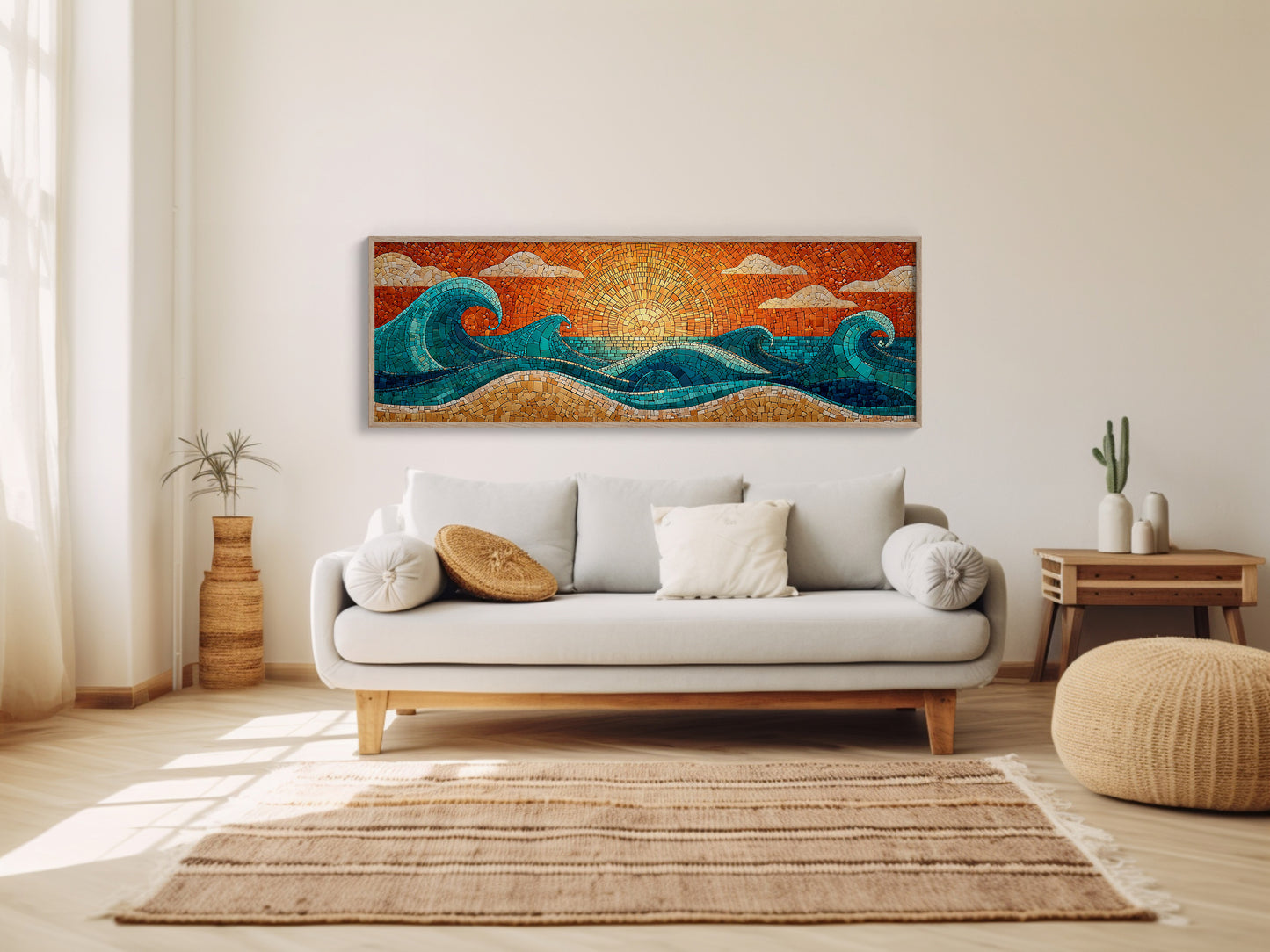 Sunrise Waves in Mosaic Light