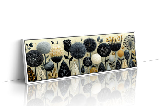 Midnight Meadow of Golden Blooms