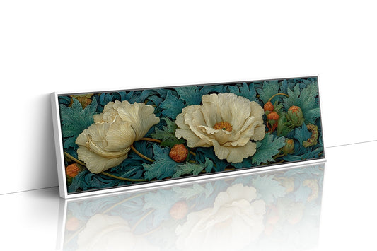 Ivory Petals in Verdant Drift