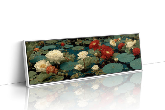 Lotus Garden in Deep Blue Waters