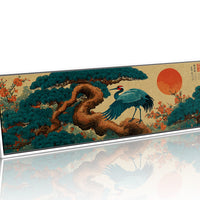 Cranes Beneath the Red Sun