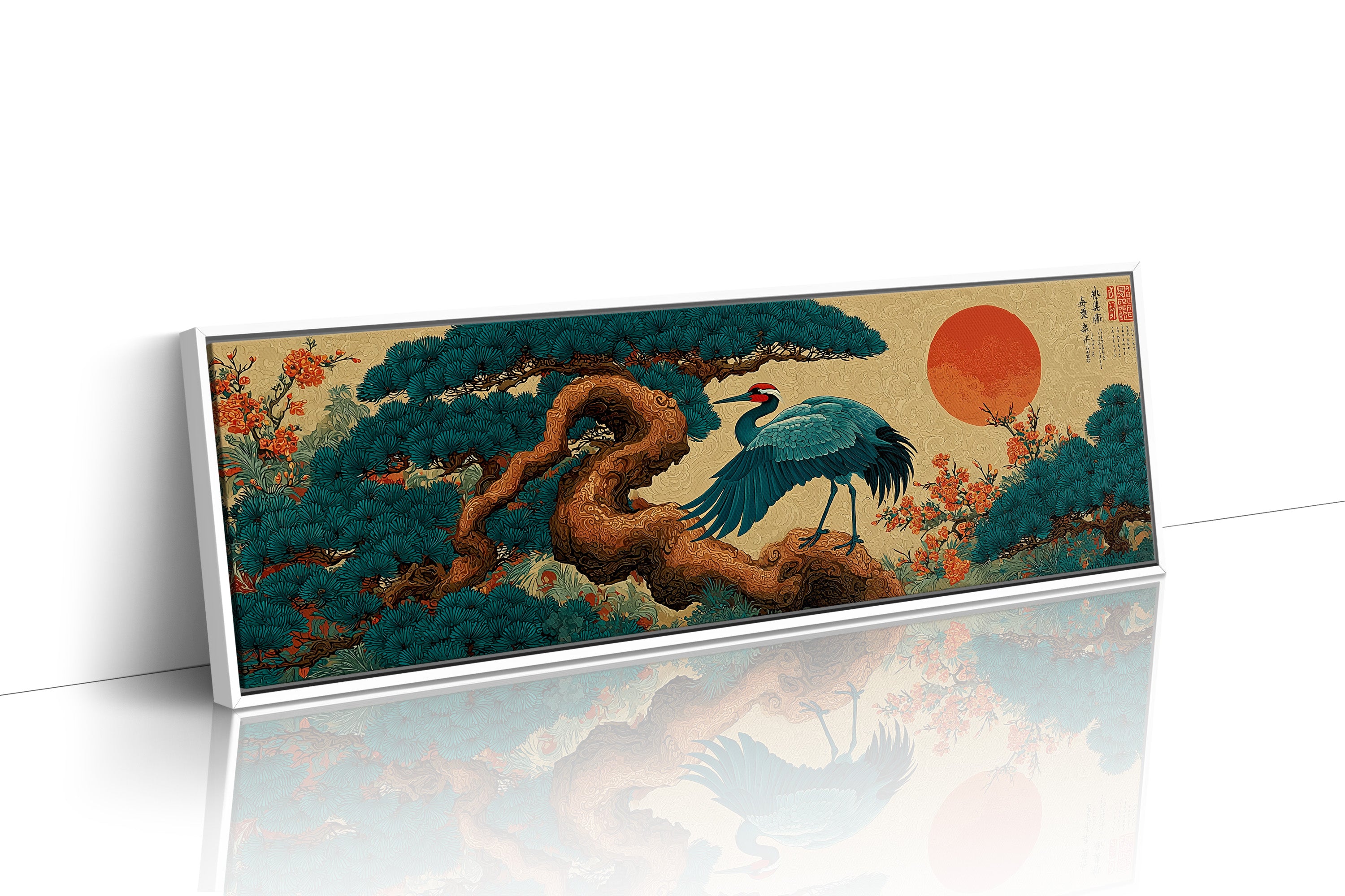 Cranes Beneath the Red Sun