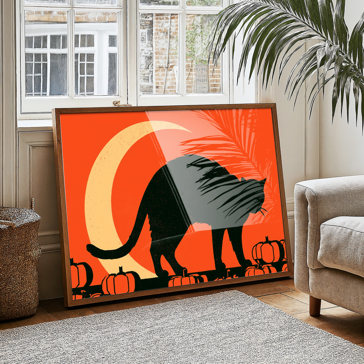 Arched Cat Crescent Moon Prowl