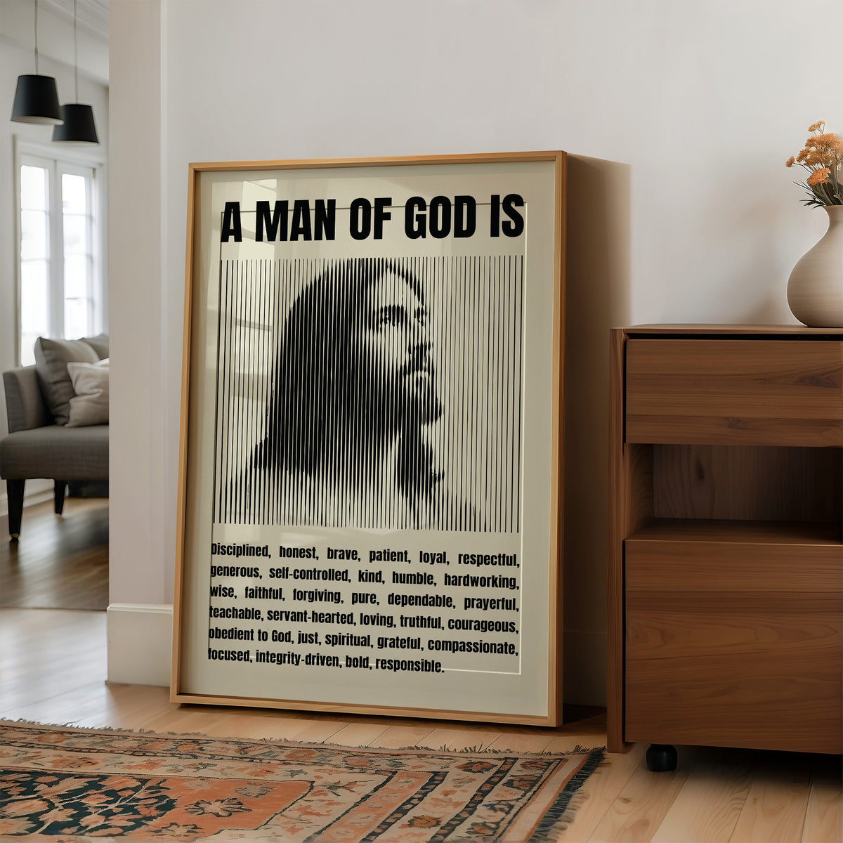 A Man of God: Line Portrait Virtues