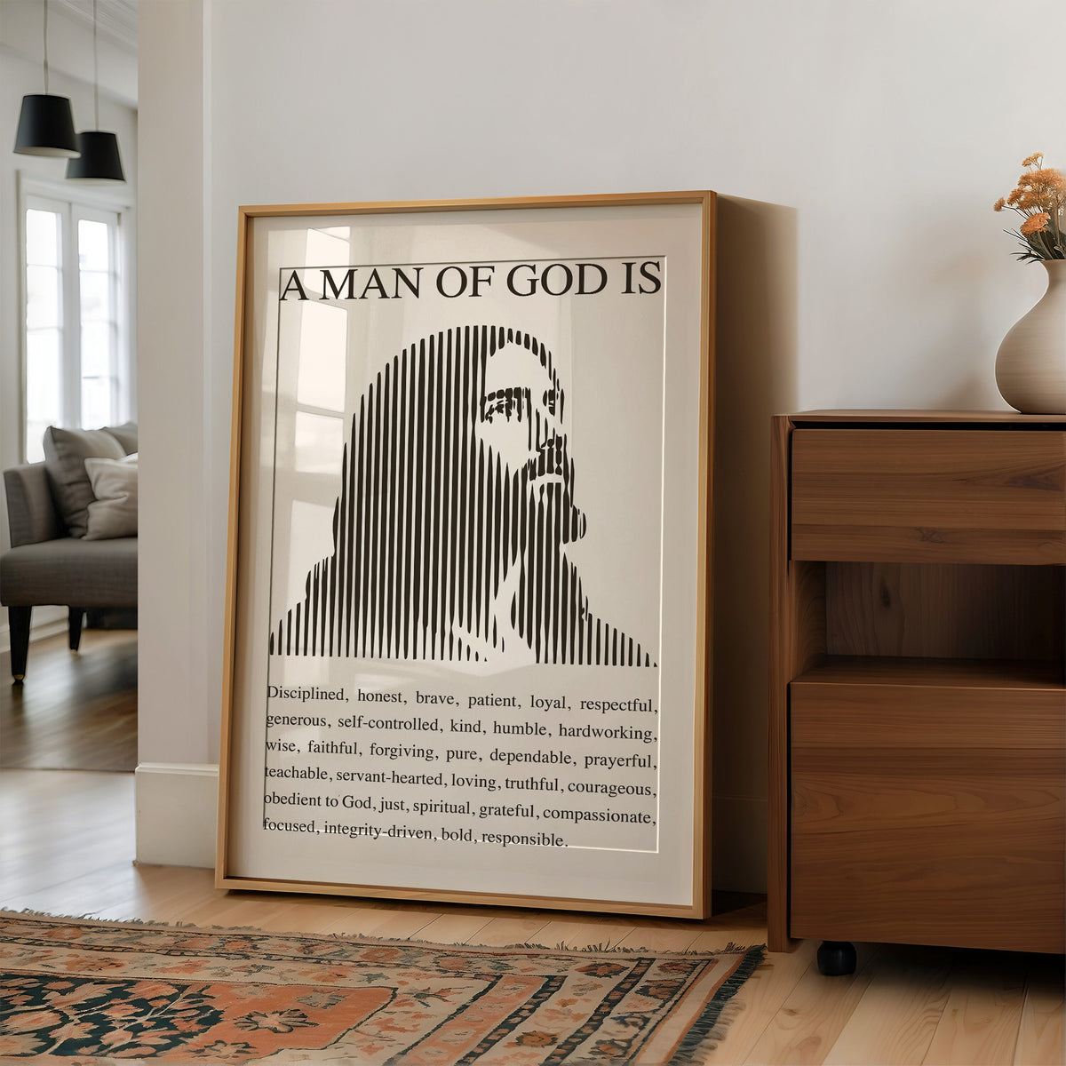 A Man of God: Ivory Line Portrait