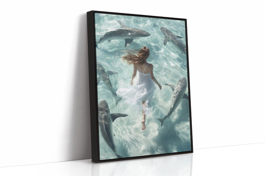 AL0307 - Premium Art Print - Black Framed Canvas image 1