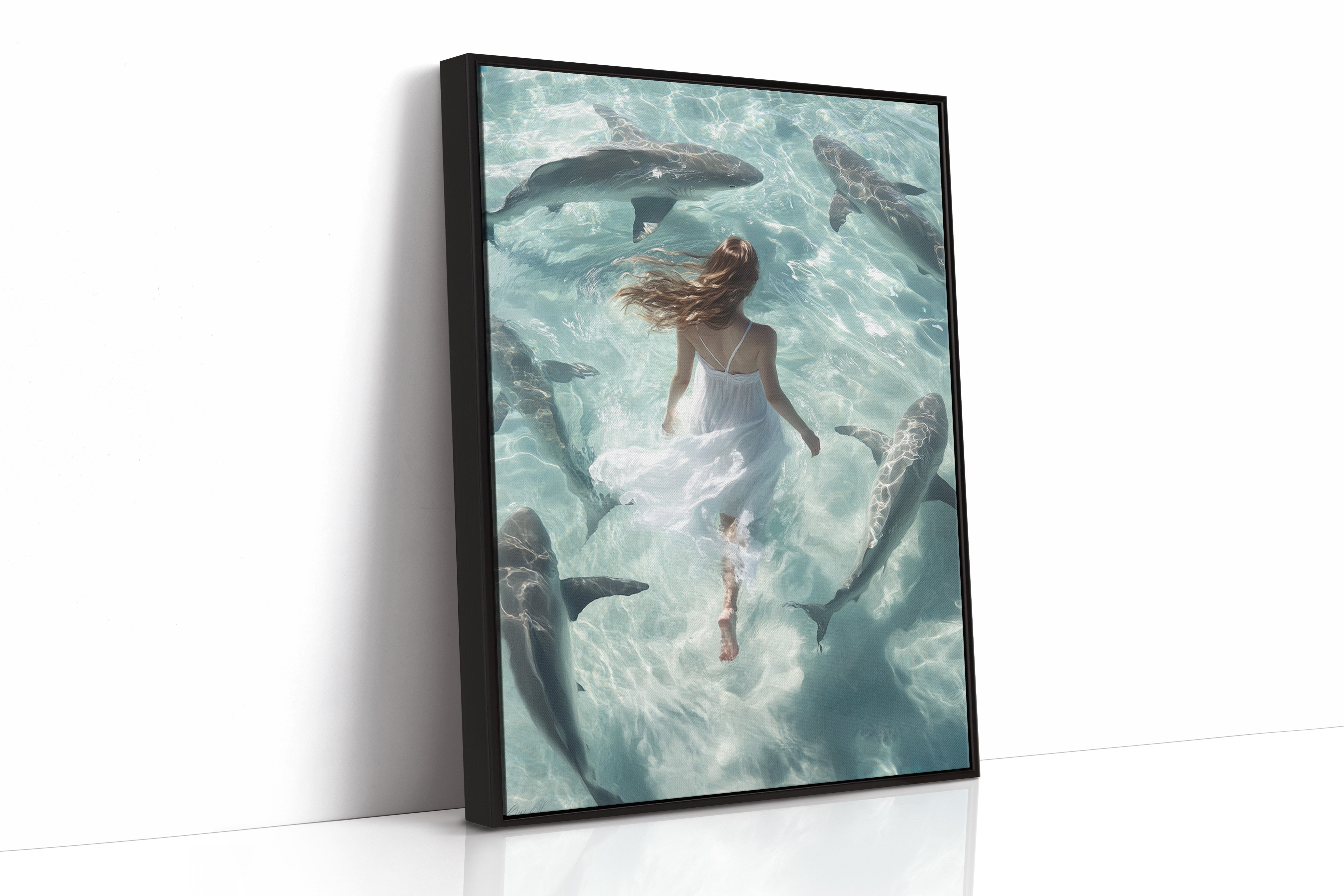 AL0307 - Premium Art Print - Black Framed Canvas image 1
