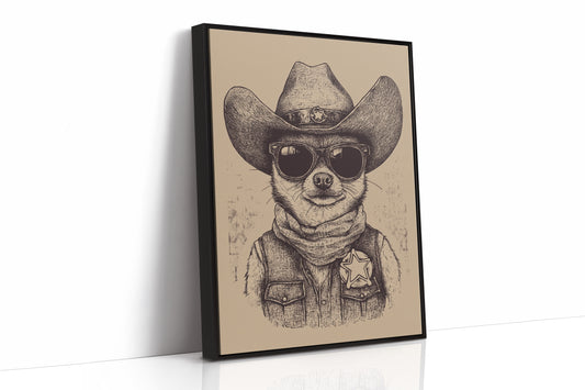 AL0737 - Premium Art Print - Black Framed Canvas image 1